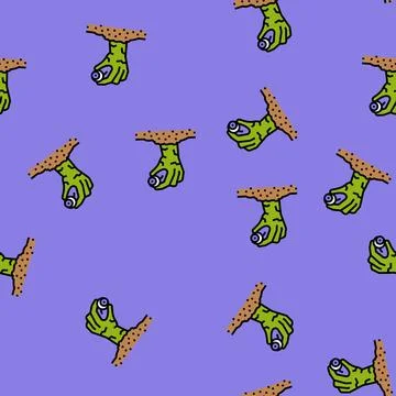 Hand evil zombie vector seamless pattern 스톡 일러스트