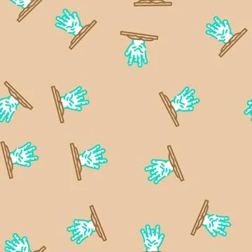 Hand evil zombie vector seamless pattern Illustrazione stock