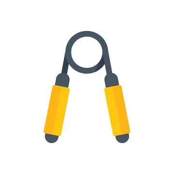 Hand exercise tool icon flat vector. Sport lifestyle Illustrazione stock