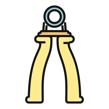 Hand exerciser training for forearm strength fitness Stock Illustration