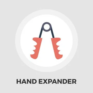 Hand expander flat icon Stock Illustration