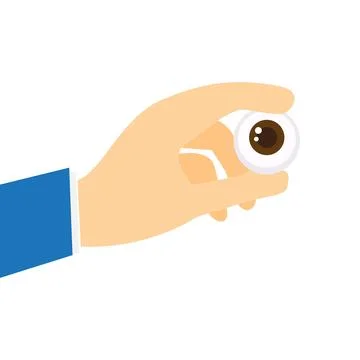 Hand with eyeball Stock Illustration