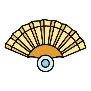 Hand fan accessory opening for cooling vector イラスト素材
