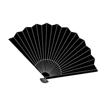 Hand fan icon Stock Illustration