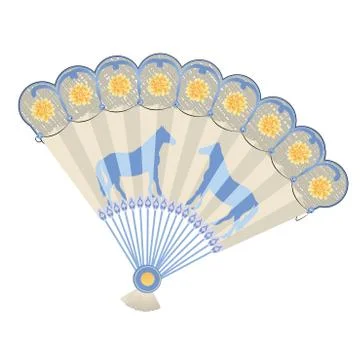 Hand fan Stock-Illustration