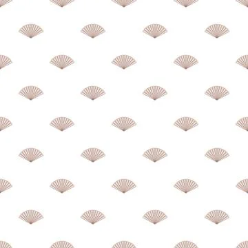 Hand fan pattern forming a seamless oriental background Illustrazione stock