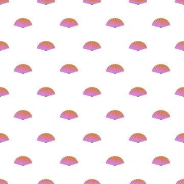 Hand fan seamless pattern creating vibrant cultural background イラスト素材