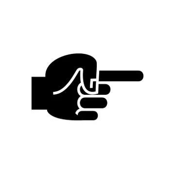Hand finger pointer back icon, vector illustration, black sign on isolated イラスト素材