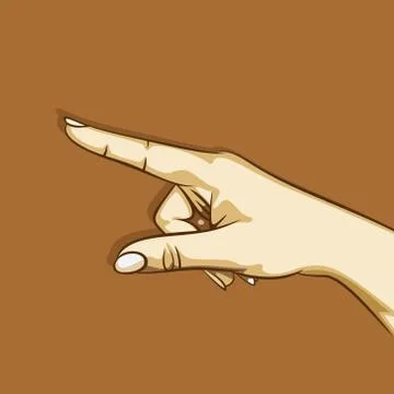 Hand finger pointing Stock Illustration