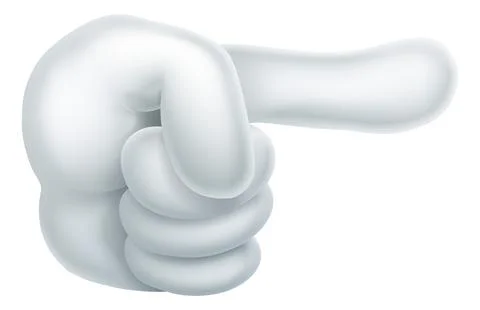 Hand Finger Pointing Side Profile Arrow Icon Stock Illustration