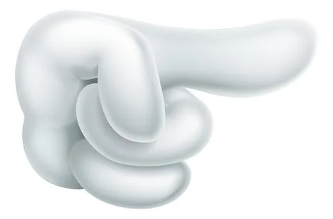 Hand Finger Pointing Side Profile Arrow Icon Stock Illustration