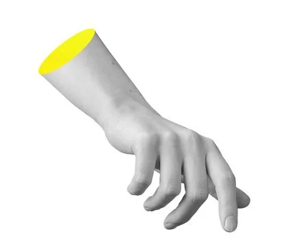 Hand finger pressing down in soft gesture indicating choice and selection. Stock Photos