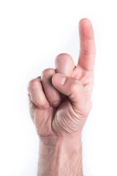 Hand finger touch Stock Photos
