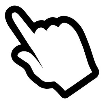 Hand, finger, vector icon, eps8 Illustrazione stock