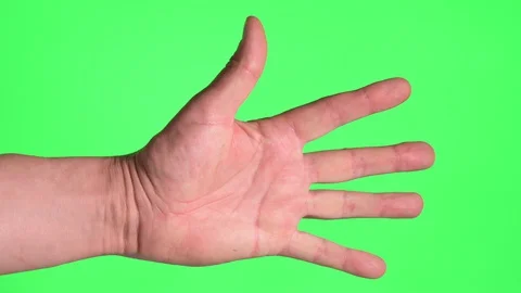 Hand fingers countdown on green screen background Video stock 129777882
