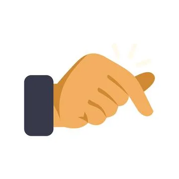 Hand fingers snapping quick easy solution gesture Illustrazione stock