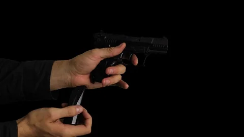 Hand Firing Gun on Transparent Backgroun... | Stock Video | Pond5