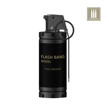 Hand flash grenade of special forces. Anti-terrorist ammunition Stock Illustration