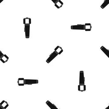 Hand flashlight pattern seamless black イラスト素材
