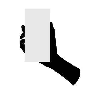 Hand flat icon with paper vector Stock Illustration