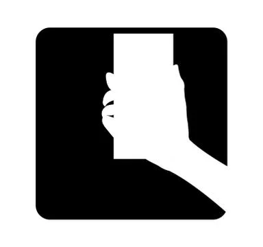 Hand flat icon with vector Stock Illustration