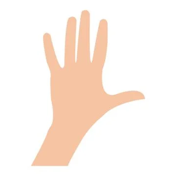 Hand flat illustration with white background Stock Illustration