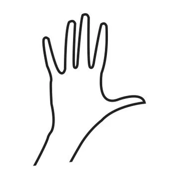 Hand flat illustration with white background Stock Illustration