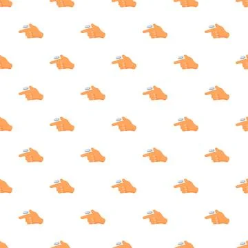 Hand flipping coin making decision seamless pattern 스톡 일러스트