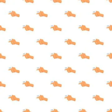 Hand flipping coin seamless pattern deciding choice 스톡 일러스트