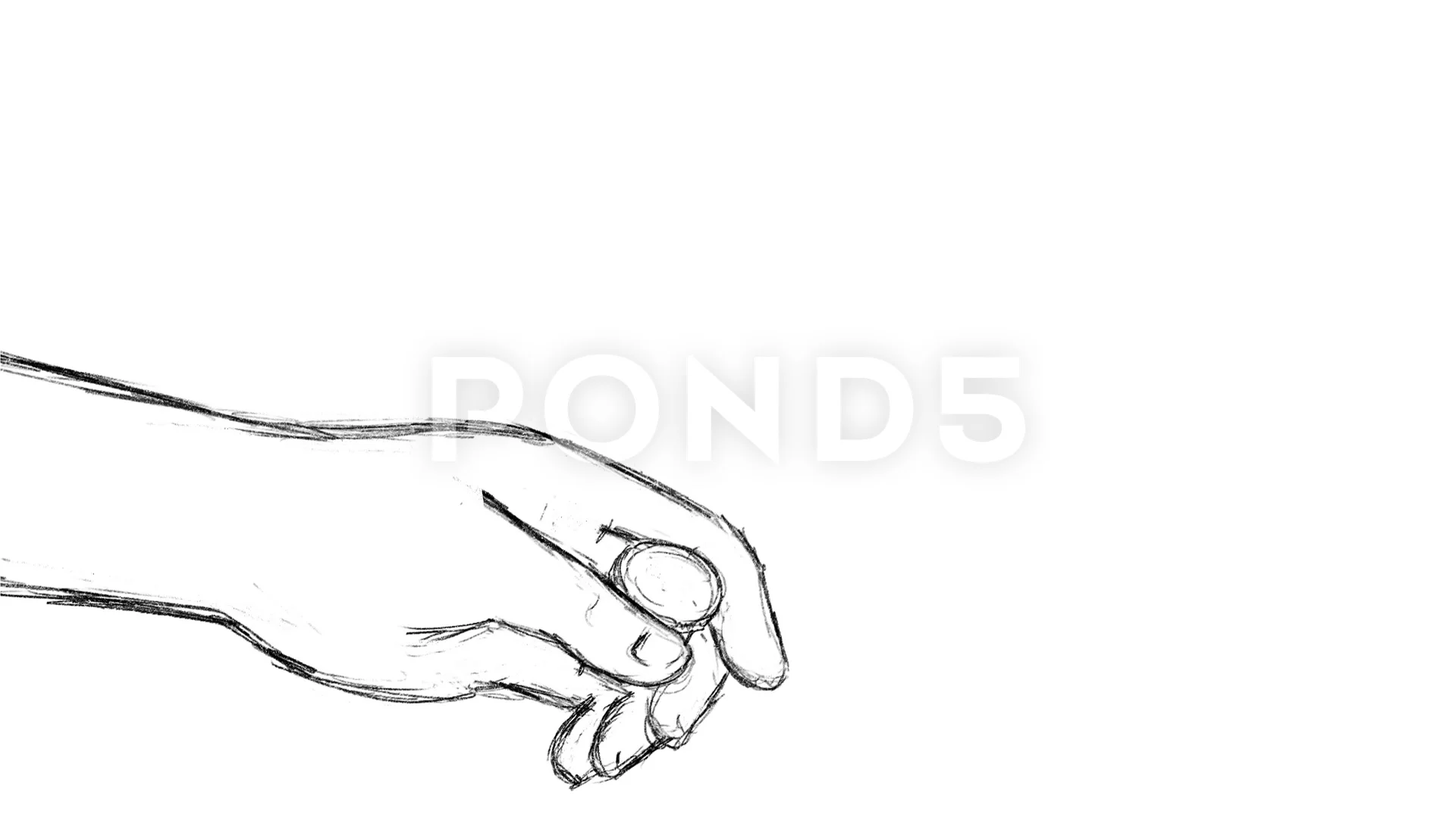 Hand Flipping Coin Toss Drawing 2D Anima... | Stock Video | Pond5