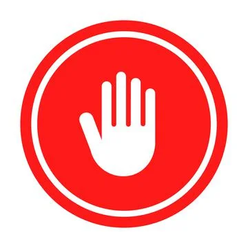 Hand forbidden stop icon. Stock Illustration