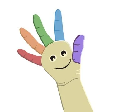 Hand in the form of human Stock Illustration