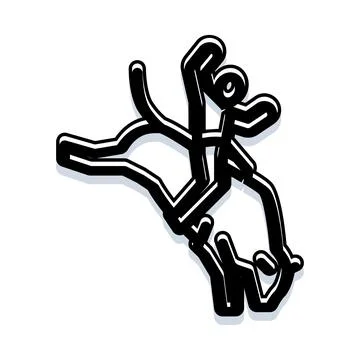 Hand forming animal shadow puppet on white background Stock Illustration
