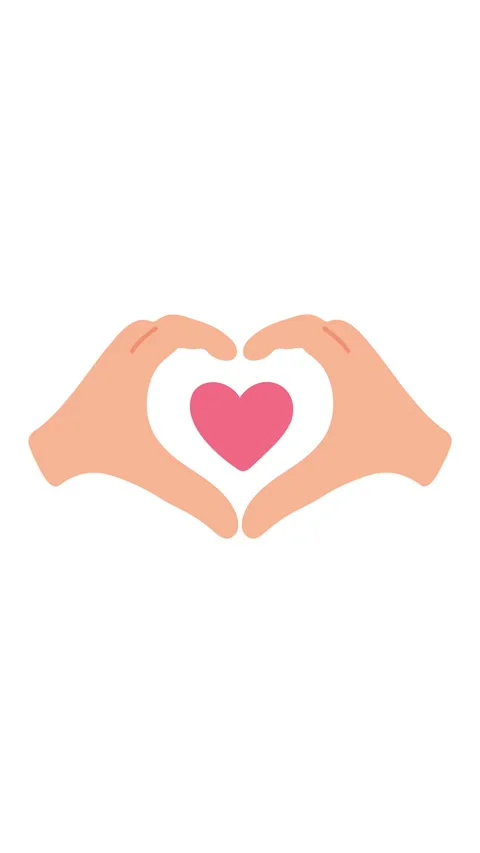 Hand forming heart gesture expressing love and care Video stock 345560139