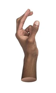 Hand forms snapping gesture with thumb and middle finger ready for motion. 스톡 사진