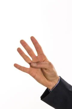 Hand for four Stock Photos
