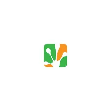 Hand frog print logo icon Stock Illustration
