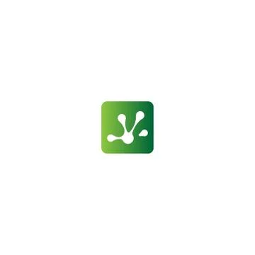 Hand frog print logo icon Stock Illustration
