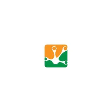 Hand frog print logo icon Stock Illustration
