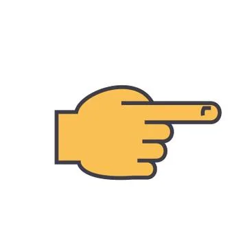 Hand front pointer gesture concept. Stock Illustration