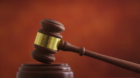 Hand with gavel Stock Footage 62282797