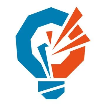 Hand Gear Lightbulb Logo Vector Creative Industry Template Design Stock Illustration