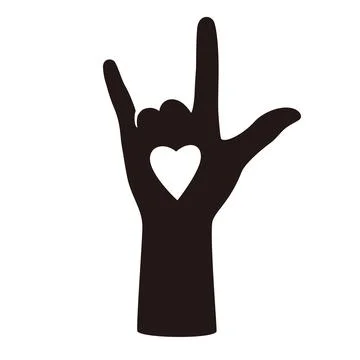 Hand gesticulate rock symbol vector illustration Stock Illustration