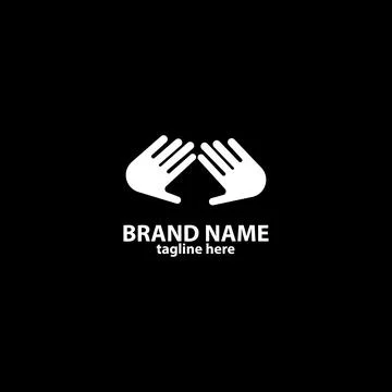 Hand gesture up arrow logo design vector Stock Illustration