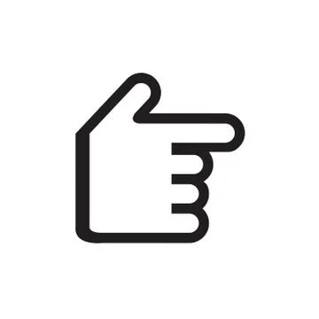 Hand gesture black icon vector Stock Illustration