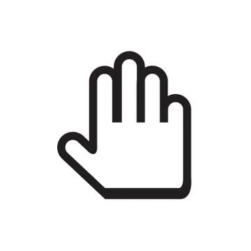 Hand gesture black icon vector Stock Illustration