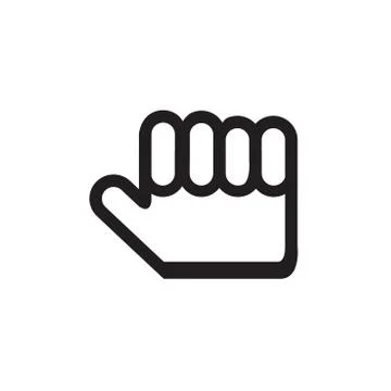 Hand gesture black icon vector Stock Illustration