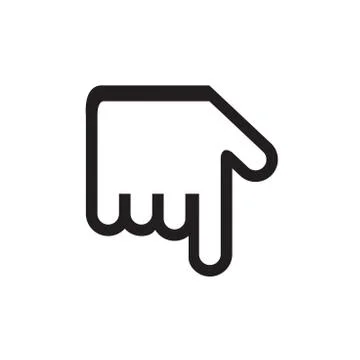 Hand gesture black icon vector Stock Illustration