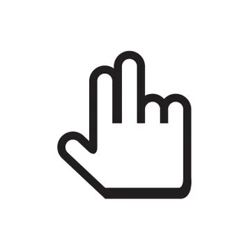 Hand gesture black icon vector Stock Illustration