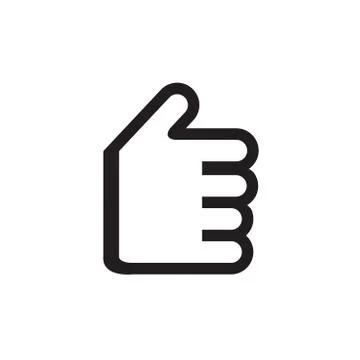Hand gesture black icon vector Stock Illustration